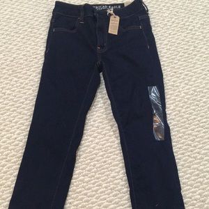 Jogging crop low rise jeans